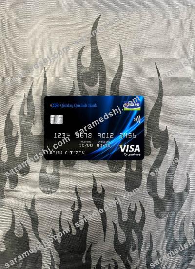 Uzbekistan Qishloq Qurilish Bank visa signature card photolook front